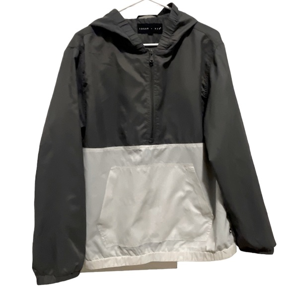 Edgar + Ash Jackets & Coats Edgar And Ash Graywhite Hooded Windbreaker Poshmark